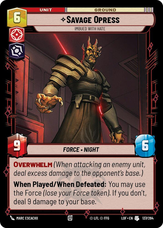 Savage Opress - Imbued With Hate (137/264) (137/264) [Legends of the Force]