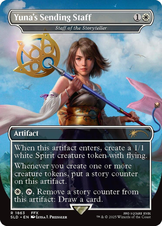 Yuna's Sending Staff - Staff of the Storyteller [Secret Lair Drop Series]