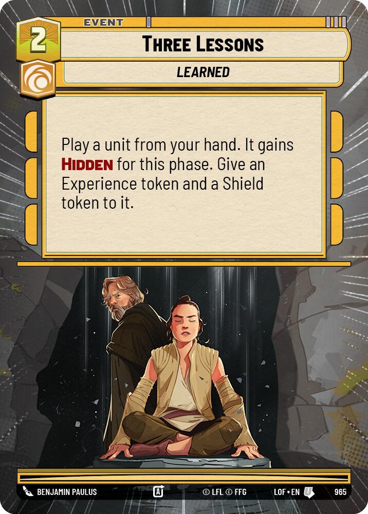 Three Lessons (965) (Hyperspace Foil) (965) [Legends of the Force]