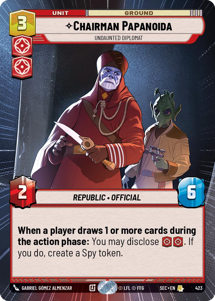 Chairman Papanoida - Undaunted Diplomat (Hyperspace) (423) (423) [Secrets of Power]