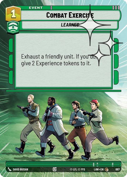 Combat Exercise (667) (Hyperspace Foil) (667) [A Lawless Time]