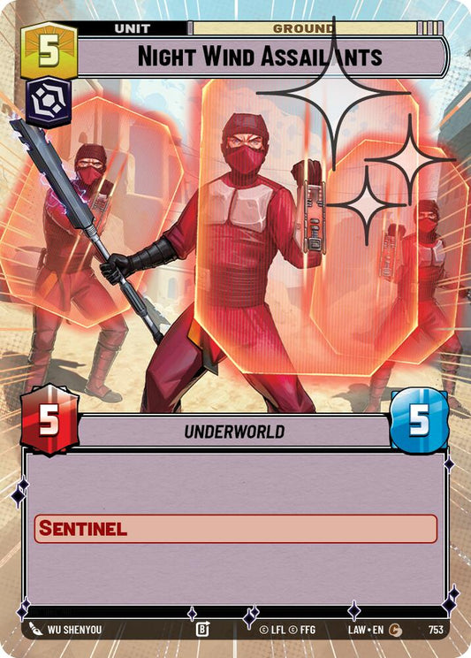 Night Wind Assailants (753) (Hyperspace Foil) (753) [A Lawless Time]