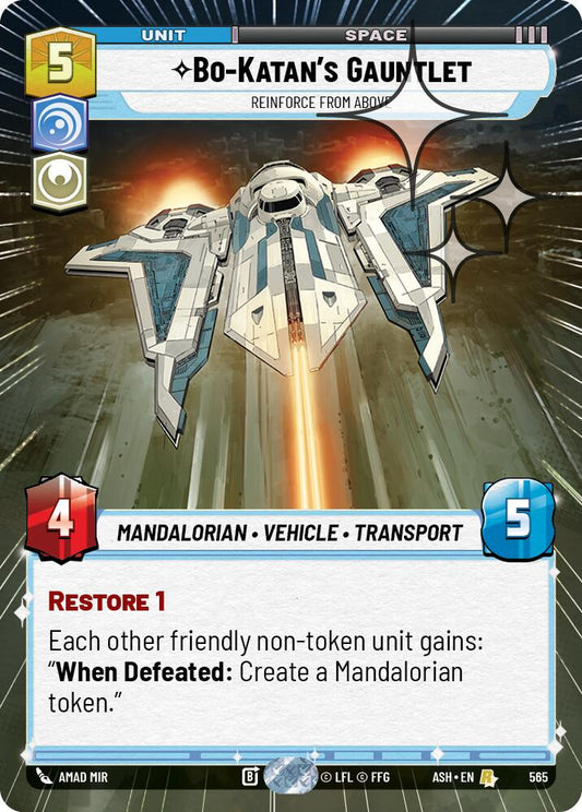 Bo-Katan's Gauntlet - Reinforce from Above (565) (Hyperspace Foil) (565) [Ashes of the Empire]