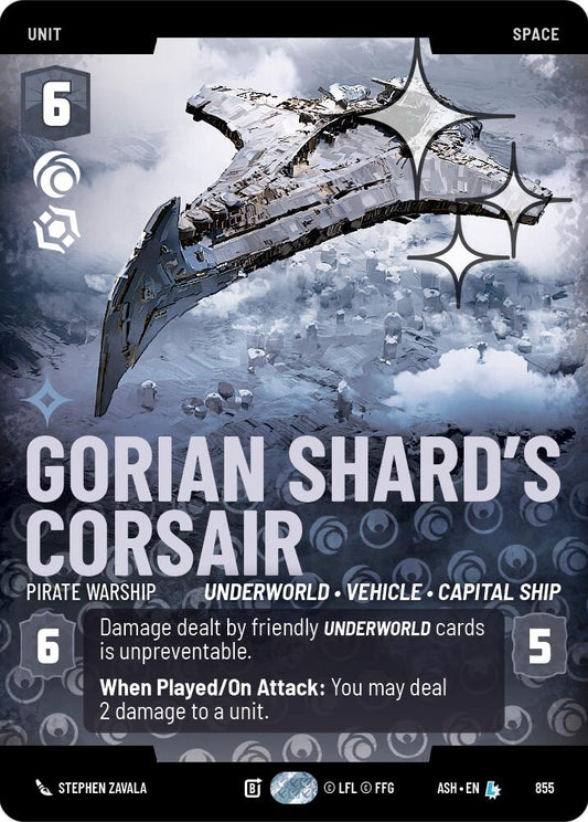 Gorian Shard's Corsair - Pirate Warship (855) (Prestige Foil) (855) [Ashes of the Empire]