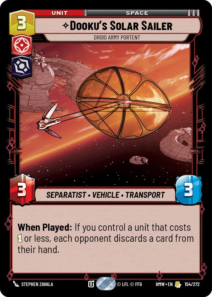 Dooku's Solar Sailer - Droid Army Portent (154/272) (154/272) [Homeworlds]