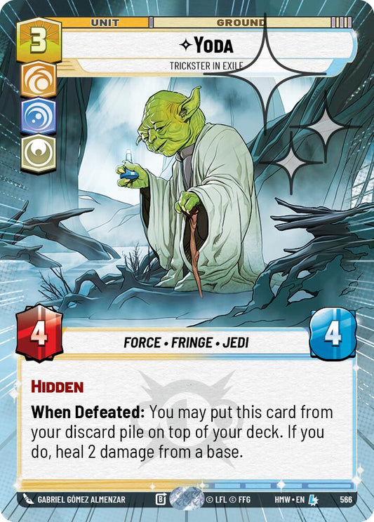 Yoda - Trickster in Exile (566) (Hyperspace Foil) (566) [Homeworlds]