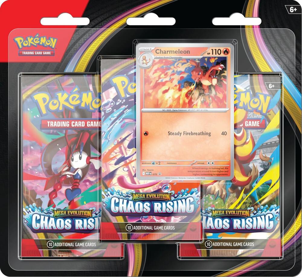 Pokemon TCG: Mega Evolution 04 Chaos Rising 3pk Blister
