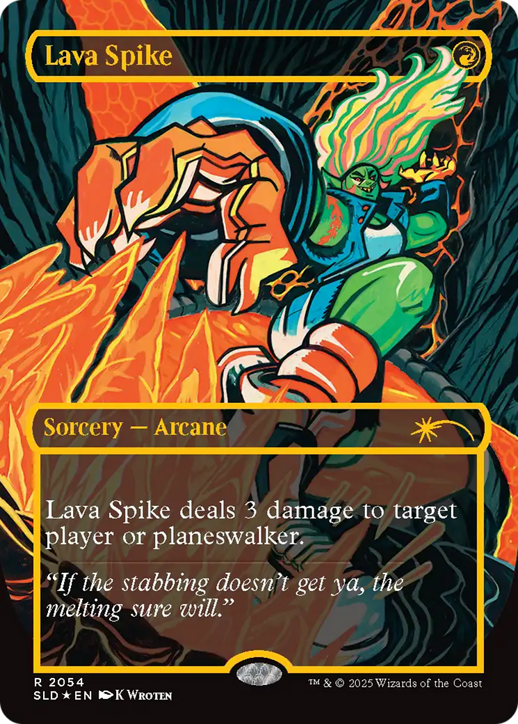 Lava Spike (2054) (Raised Foil) [Secret Lair Drop Series]