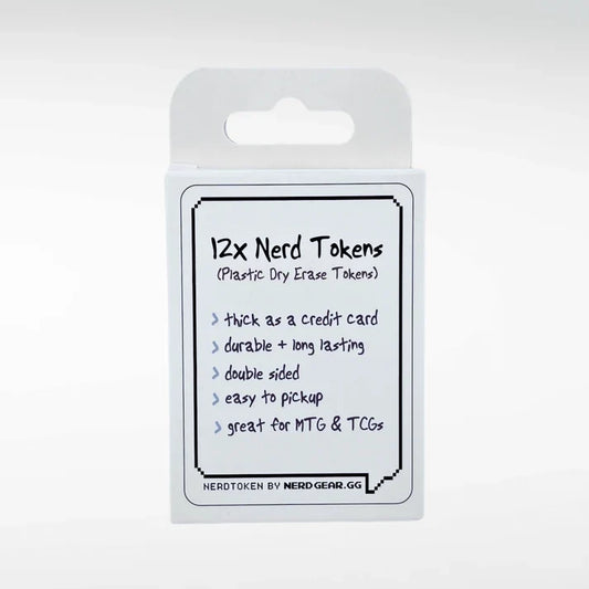 NerdTokens - Extra Thick Dry Erase Tokens for MTG - 12 Pack